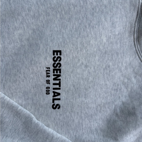 KIDS Essentials Light Oatmeal Gray Hoodie - Picture 2 of 4